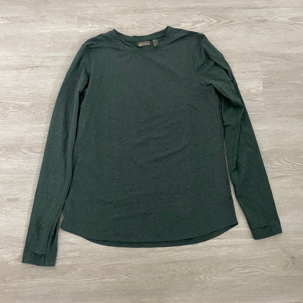 Zella Dark Green Long Sleeve Tee